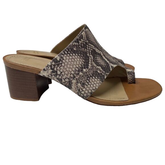 Johnston & Murphy Kelsey Snake Print Leather Slide on Sandals, Ladies size 9 - Picture 5 of 7